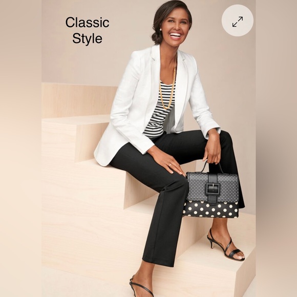 Talbots, Refined Bi-Stretch Barely Boot Trouser Pants, Black, Size 16 - Picture 11 of 11